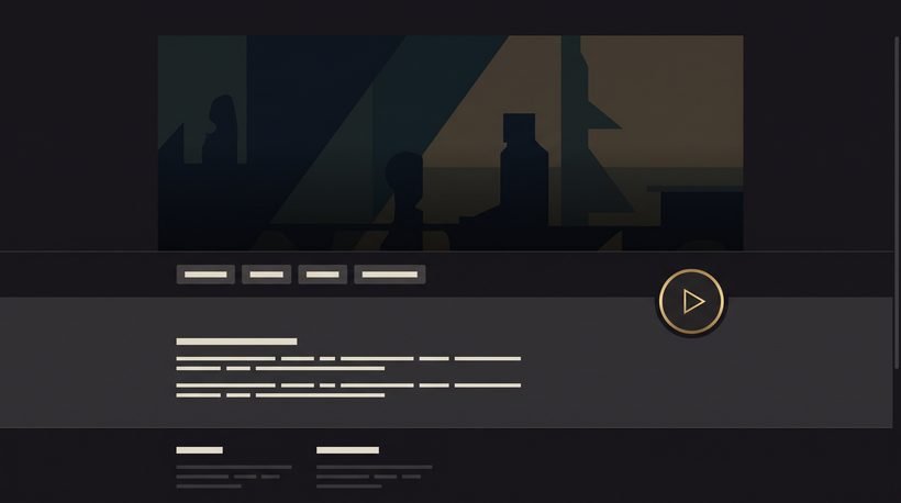 Title detail screen, concept