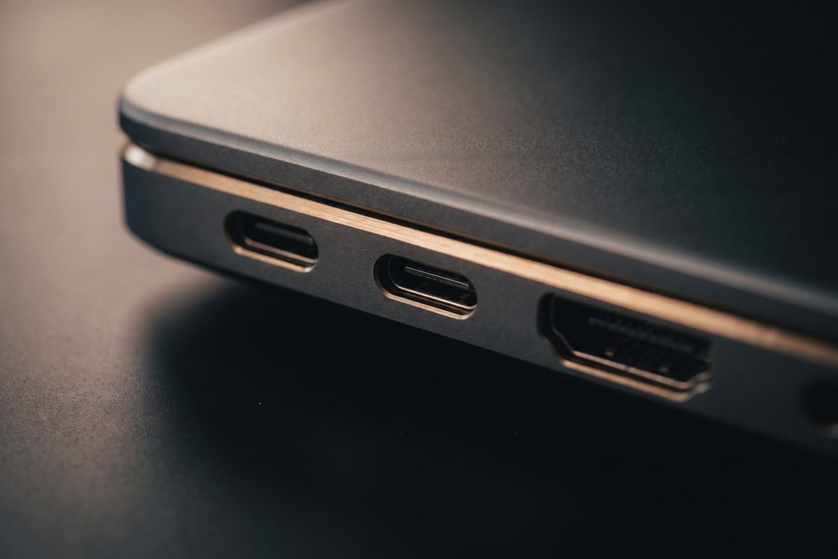 Port cluster, left edge, macro detail render