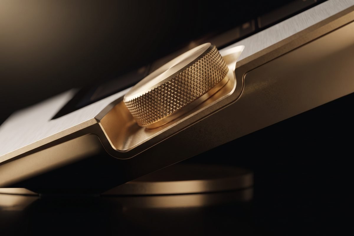 Rotary control dial, macro detail render