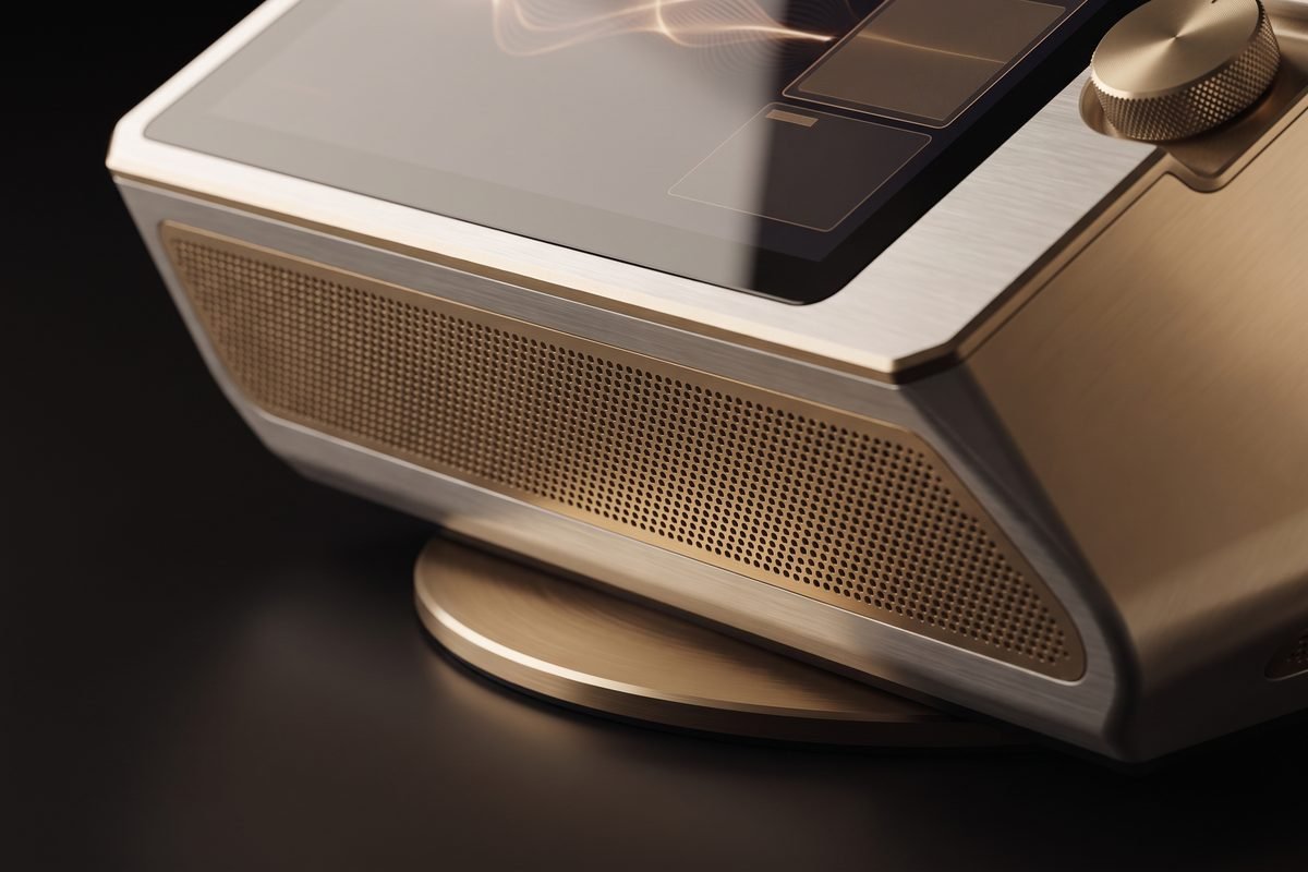 Speaker grille, macro detail render