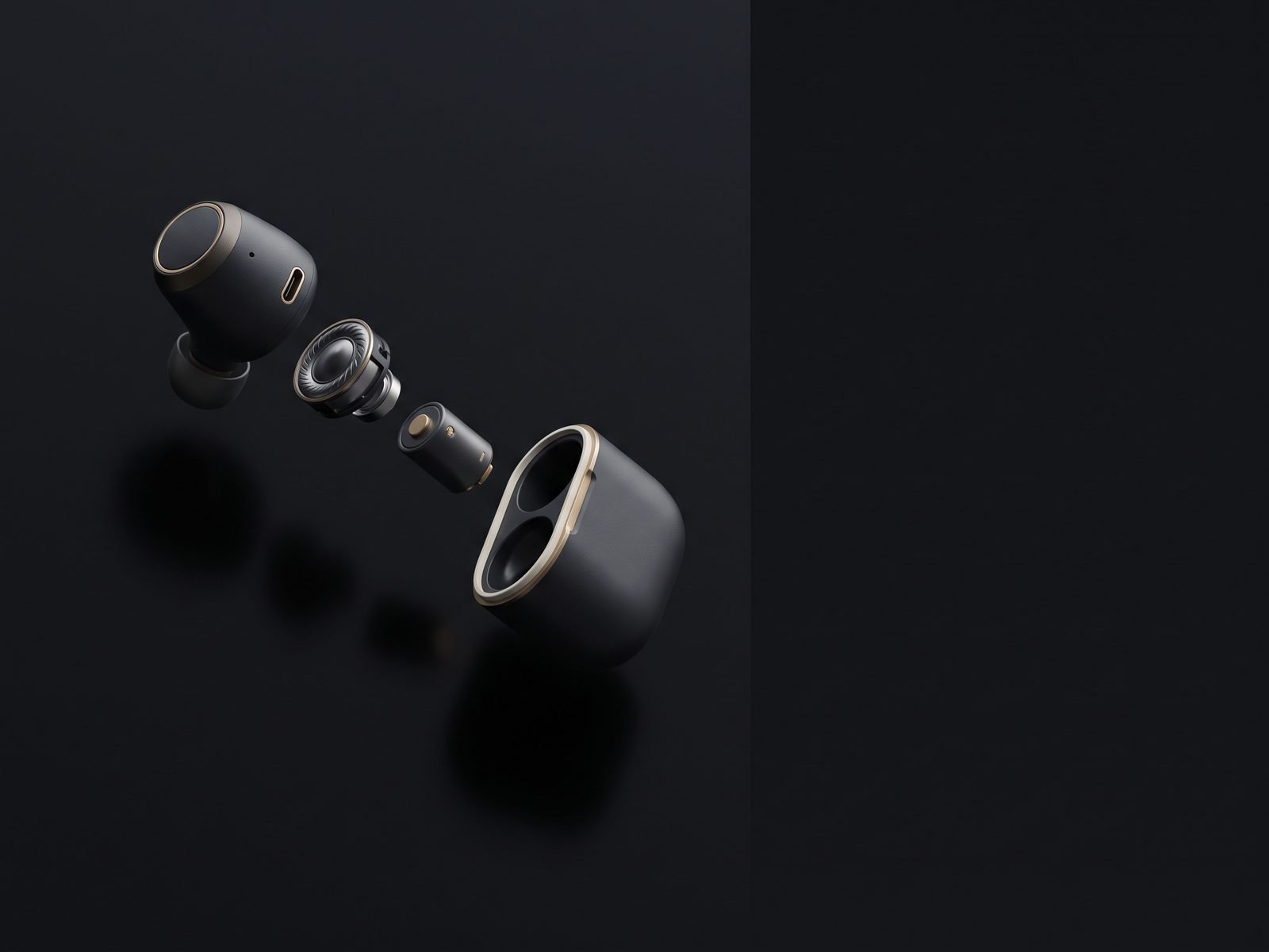 Audio, exploded design render